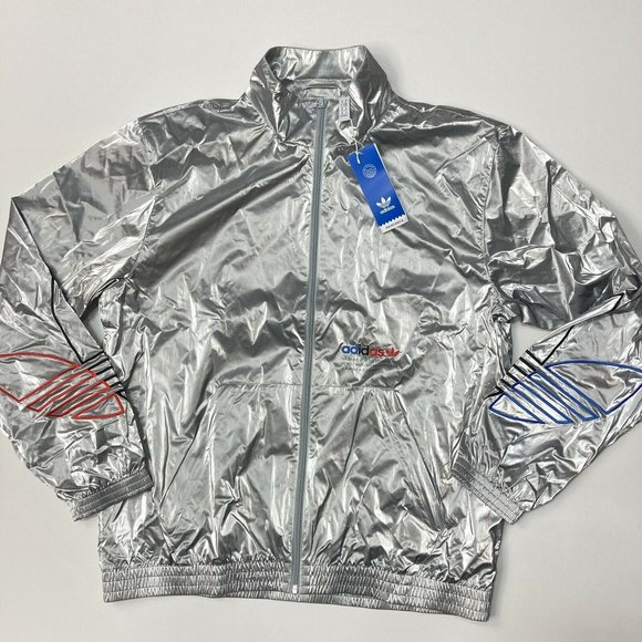 adidas Other - New Adidas Originals Mens Size M Silver Metallic ADICOLOR TRACK JACKET NWT